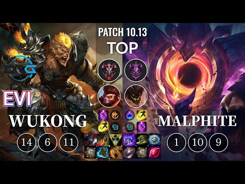 DFM Evi Wukong vs Malphite Top - KR Patch 10.13