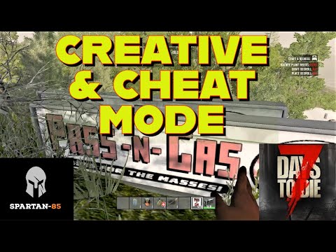 CREATIVE & CHEAT MODE TUTORIAL - Also how to set up Feral zombies mode - 7 Days to Die - Console