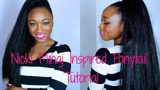 NICKI MINAJ INSPIRED PONYTAIL TUTORIAL!