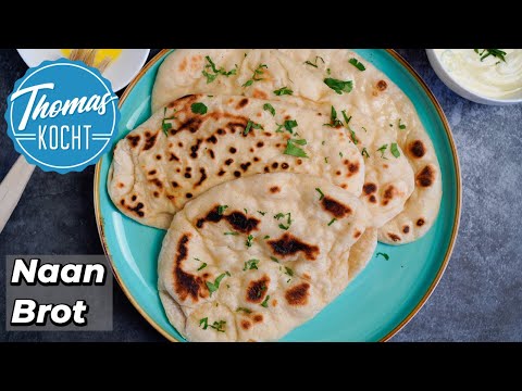 Naan Brot in der Pfanne zubereiten - einfach und lecker!