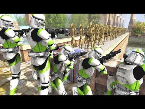 Clone Bridge Defense VS ENDLESS WAVES! - Men of War: Star Wars Mod Battle Simulator