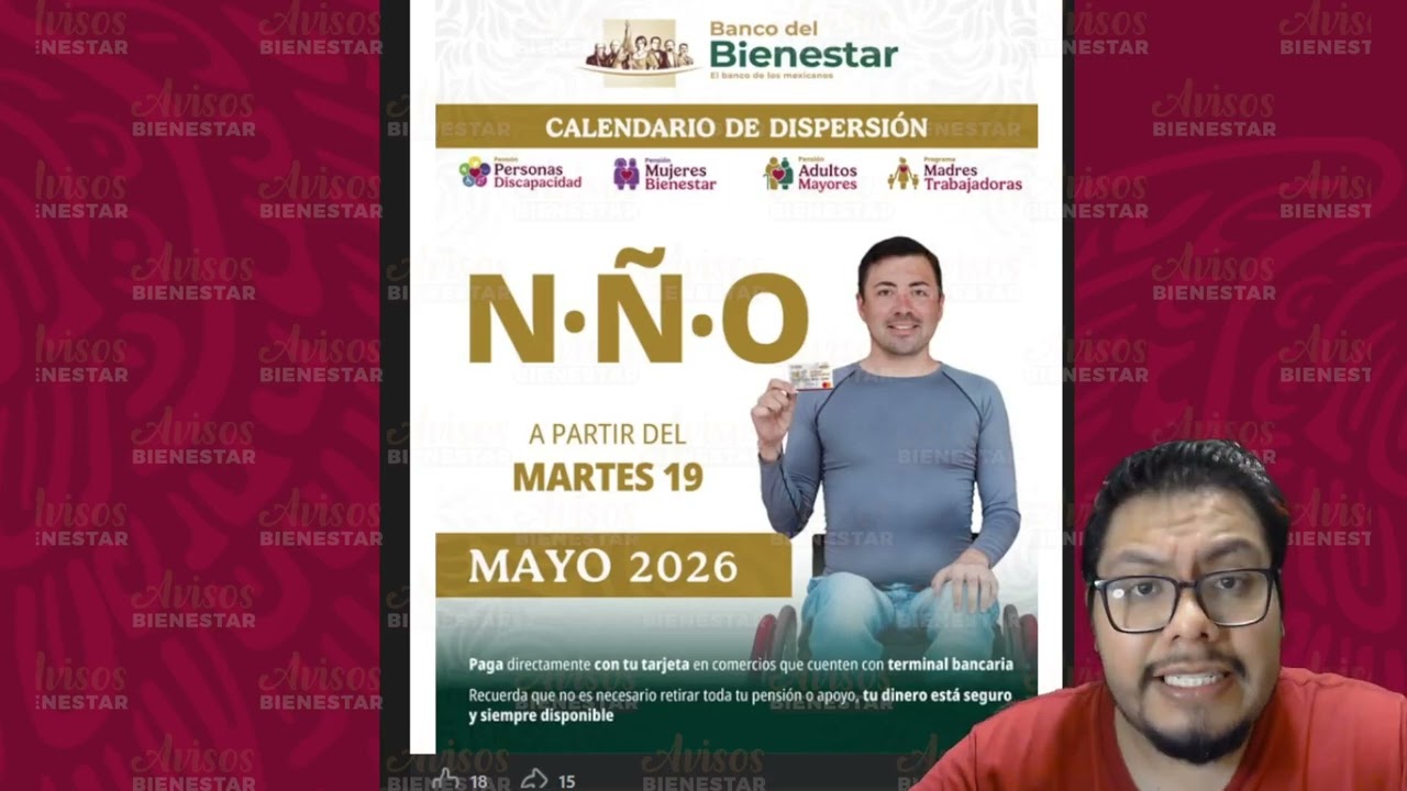 ¡HOY 19 DE MAYO! pago de la pensión bienestar adultos mayores con letra de apellido ?