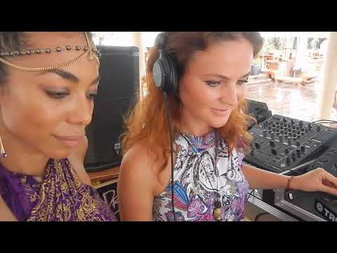 Agata & Saisha (Loonochi) performance at Nikki Beach Ibiza