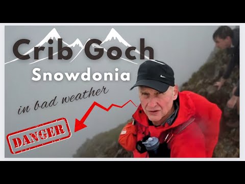 Crib Goch in BAD Weather a grade 1 scramble & the HARDEST route up Snowdon | Yr Wyddfa