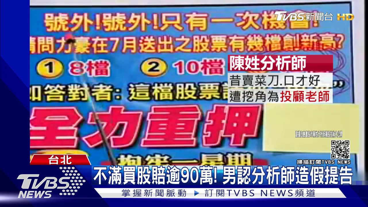 分析師喊「有假賠百萬」 男買股賠錢竟怒告