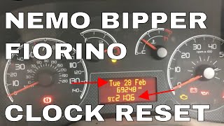 How To Set The Time and Date on a Citroen Nemo Peugeot Bipper Fiat Fio