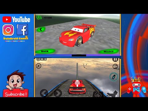 Cars 3 Fabulous McQueen Stunt Jump UnderWater Cruz Ramirez VS Impossibe Stunt Car Tracks 3D