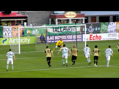 Alan Mannus Champions League save for Shamrock Rovers v Flora