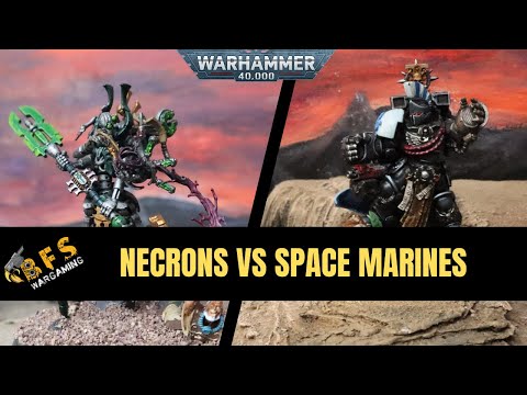 Necrons vs Space Marines Warhammer 40k Battle Report 10th Edition.