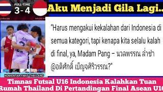 Download lagu Thai Fans' Disappointment After Indonesia Defeats Them 3-4 in the ASEAN Boys' U16 Futsal Final mp3