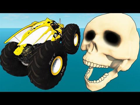 Random Cars Jump And Wreck Over Giant Skull - BeamNG.drive Gameplay