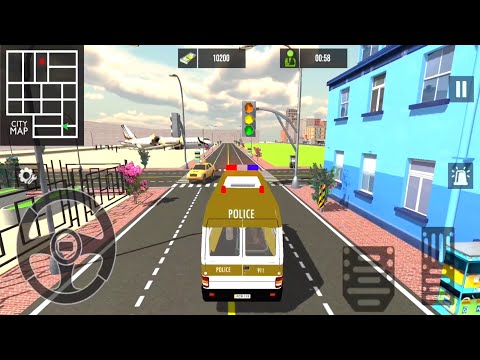 Policeman Emergency Ambulance Rescue Van Driving Simulator _ Ambulance Drive - Gameplay #202