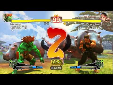 kekopresso (Blanka) Vs umehara_daigo13 (Ryu) SSF4 AE Ranked Matches - PSN