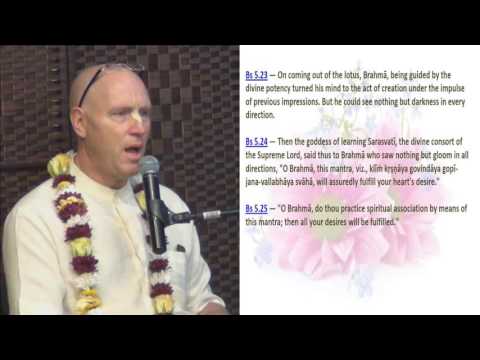 Brahma Samhita recitation by HG Vaisesika Prabhu, 07-16-16