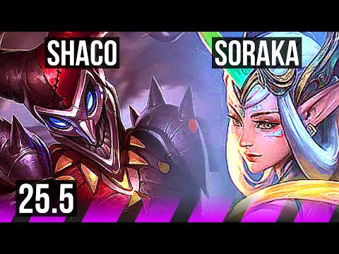 SHACO & Ezreal vs SORAKA & Varus (SUP) | 10/5/16 | KR Master | 25.5