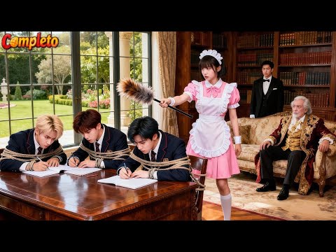 Nadie Controla a Tres Hijos del CEO—pero Criada Pobre Salvaje los Domina con Escoba, Todos la Aman！