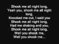 ACDC- You shook me all night long (Lyrics) 