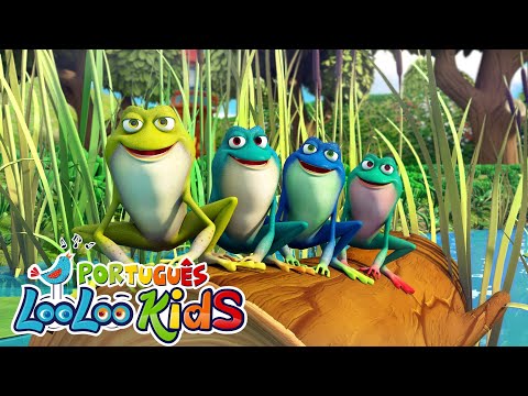Cinco Pequenos Sapos – Canções Divertidas e Educativas para Crianças | LooLoo Kids Português 🐸🎶✨
