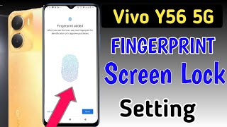 Vivo y56 5g fingerprint lock setting/vivo y56 fingerprint screen lock/fingerprint sensor