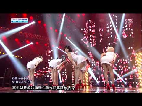 [中字] 140119 AOA in 人氣歌謠 Comeback - 迷你裙
