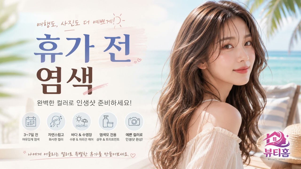 휴가 전 염색