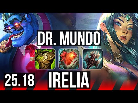 DR. MUNDO vs IRELIA (TOP) | 12/2/6, Legendary | EUW Grandmaster | 25.18