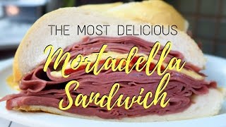 Massive Mortodella Sandwich at Mercado Municipal in Sao Paulo, Brazil