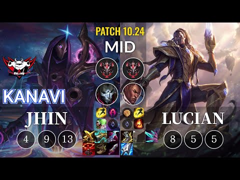 JDG Kanavi Jhin vs Lucian Mid - KR Patch 10.24