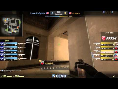 LunatiK eSports vs eLevate Game 1 (CEVO-P CS:GO Season 7) - Sabo & Dust