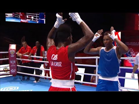 Round of 32 (81kg)  LA CRUZ Julio (CUB) vs HOUMRI MOHAMED (ALG) /AIBA World 2019