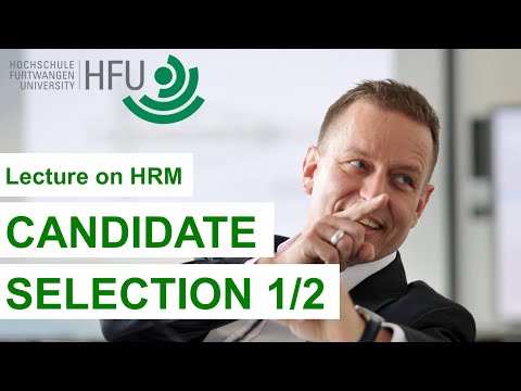 CANDIDATE SELECTION 1 2 HRM Lecture 03