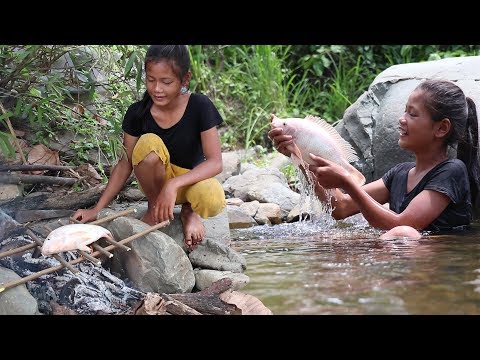 My Natural Food: Catch & Burn Red Fish For Food -  Cooking Red Fish For Eating Delicious #8 Video