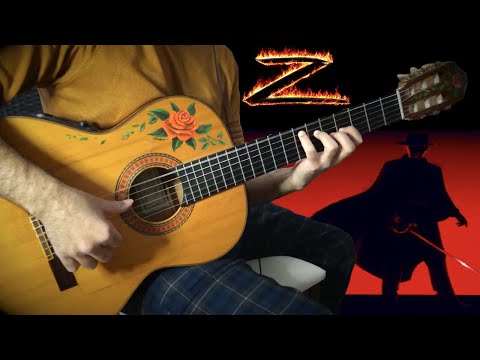 『The Mask of Zorro』meets flamenco gipsy guitarist [fingerstyle acoustic movie theme guitar cover]