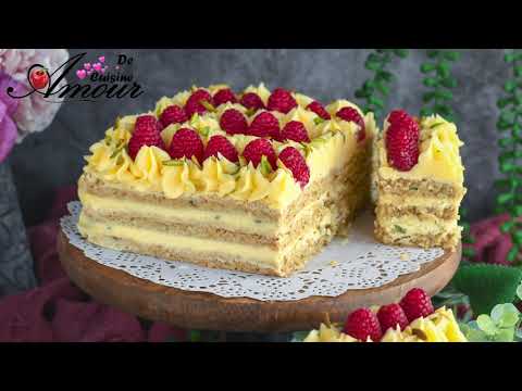 gateau russe aux pistaches et ou dacquoise aux pistaches et crème au beurre