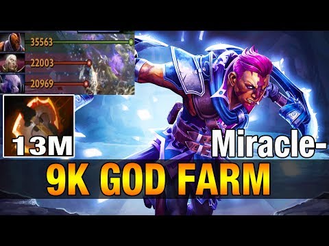 9k GOD FARM - Miracle- 9.3K MMR Plays Anti-Mage - Dota 2