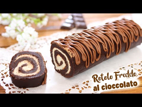 ROTOLO FREDDO AL CIOCCOLATO - Ricetta Facile Senza Cottura - Chocolate Roll