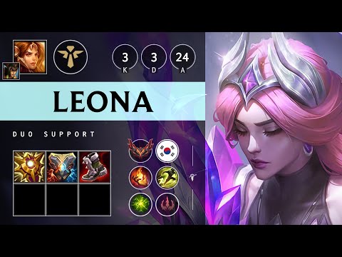 Leona Support vs Maokai - KR Grandmaster Patch 25.18