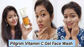 Pilgrim Vitamin C Gel Face Wash | Complete Honest Review & Demo || Krrish Sarkar