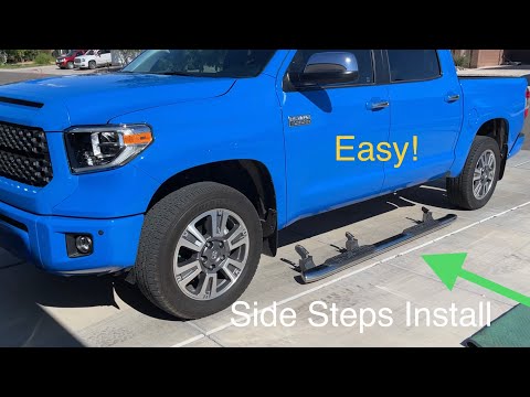 How to install side steps: Running boards install shown on Toyota Tundra EASY!