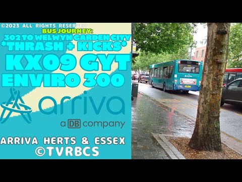 THRASH + Kickdown🔥😱| Short Bus Ride 3566 KX09 GYT | Route 302 Welwyn GC | Enviro 300 ZF | Arriva H&E
