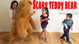 MOVING TEDDY BEAR PRANK ON KIDS ( INSANE )| Jancy Family