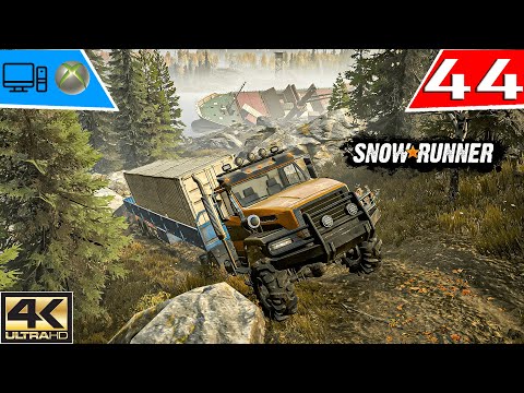 SnowRunner Part 44 HUSKY FORWARDING (CARGO FROM THE SHIP) Full Gameplay (4k-60FPS) [HINDI]