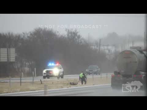 02-02-2022 Wichita County, TX - Ice/slush/speed causes multiple wrecks along U.S. 287