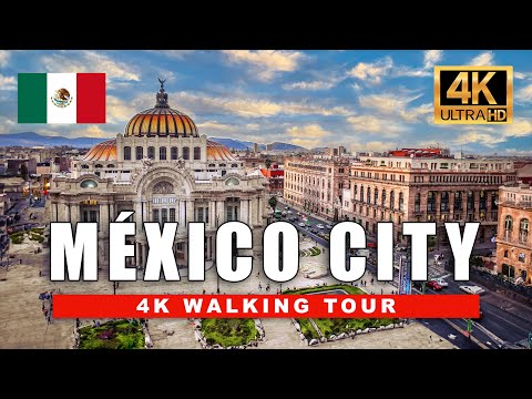 🇲🇽 CDMX, México City 4K Walking Tour - 4 Hour Tour with Captions [4K Ultra HD/60fps]