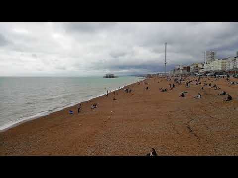 Brighton seafront and Afloat sculpture
