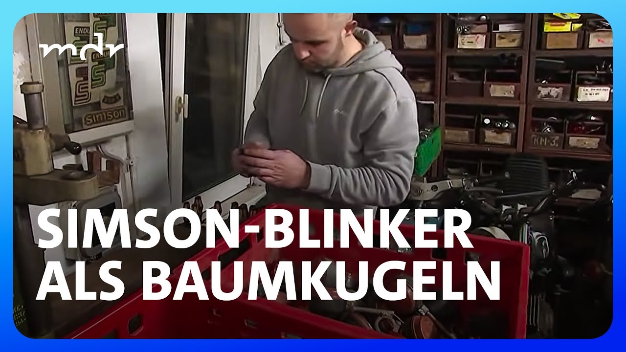 Fan von kultigen DDR-Mopeds stellt aus Simson-Blinkern Weihnachtskugeln her | MDR um 4 | MDR