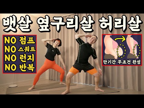 NO관절부담 뱃살 옆구리살 빼는 운동 [뱃살 올인원🏆]