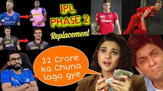 IPL PHASE 2 REPLACEMENT PLAYERS | MI VS CSK IPL PHASE 2 2021