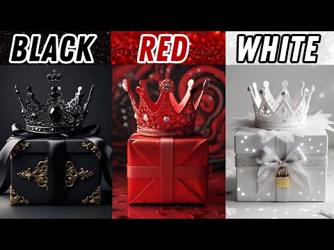 Choose your gift🎁💝🤮 3 gift box challenge | 2 good & 1 bad | Black, Red & White🖤❤️🤍 #chooseyourgift