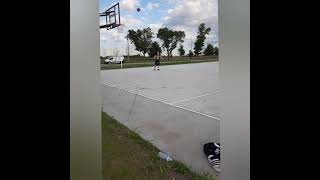 Drives By Hanging Out The Window Yelling " Hit It" #basketball #streetball #girl
